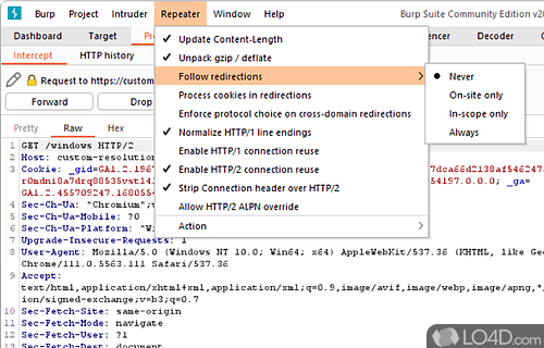 Burp Suite screenshot