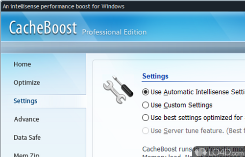 CacheBoost Professional Edition Screenshot