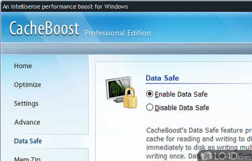 Creates a constant supply of free memory - Screenshot of CacheBoost Professional