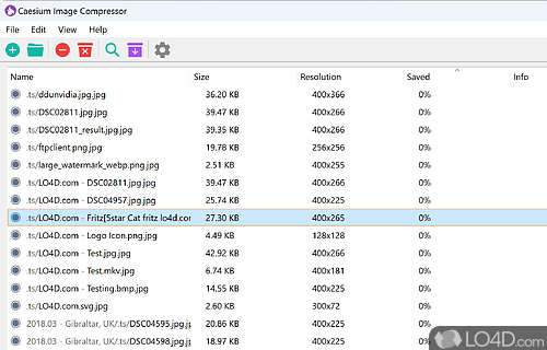 Compress your images fast and easy - Screenshot of Caesium Image Compressor