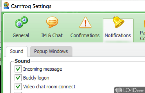 Instant message and video chat - Screenshot of Camfrog