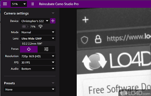 Texture adjustments and presets - Screenshot of Camo Studio