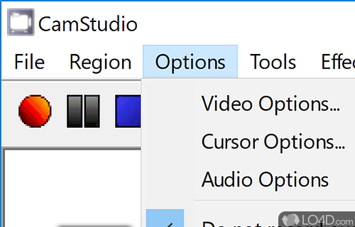 Screen-recording software - Screenshot of CamStudio