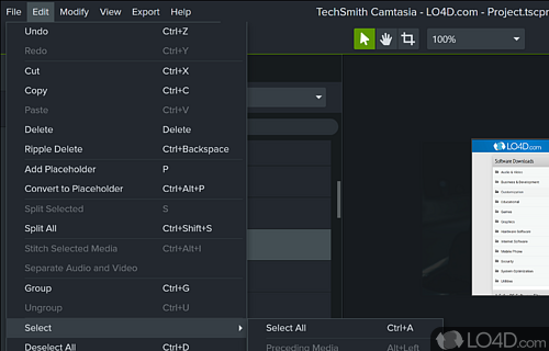 Create stunning visuals within minutes - Screenshot of Camtasia