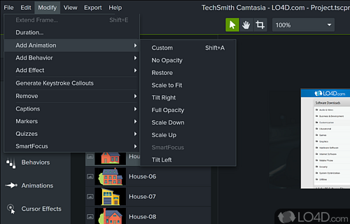 Import video and audio files - Screenshot of Camtasia