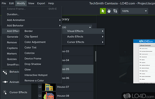 Create software demos and creative content - Screenshot of Camtasia