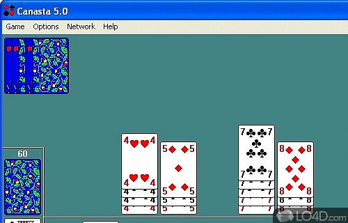 Screenshot of Canasta for Windows - User interface