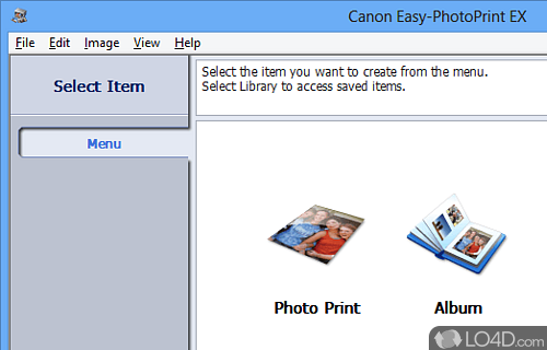 Screenshot of Canon Easy-PhotoPrint EX - Way to create and print photo albums