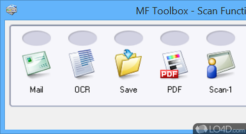 Screenshot of Canon MF Toolbox - Quickly and easily scan documents as well as attach them to email messages, save to various formats or send to OCR apps