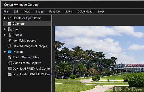 User interface - Screenshot of Canon My Image Garden