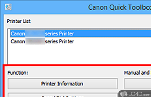 Canon Quick Toolbox Screenshot