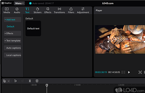 An accessible video editor - Screenshot of CapCut