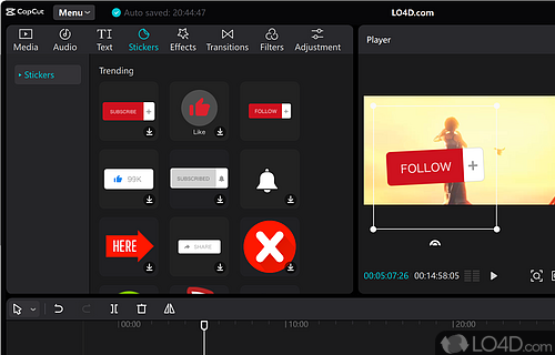 Trending video editor platform - Screenshot of CapCut