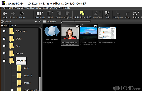 Take full control over their RAW image files - Screenshot of Capture NX-D