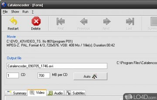 Screenshot of Catalencoder - Free and very easy to use DVD ripper