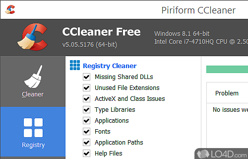 Cleverly organized interface - Screenshot of CCleaner