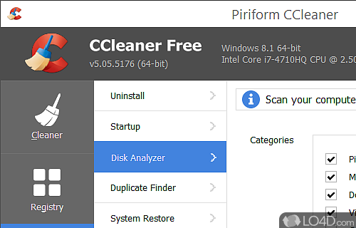 CCleaner on the go - Screenshot of CCleaner Portable