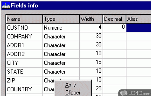 CDBF - DBF Viewer and Editor Screenshot