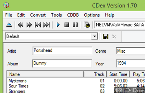 Screenshot of CDex - Intuitive looks