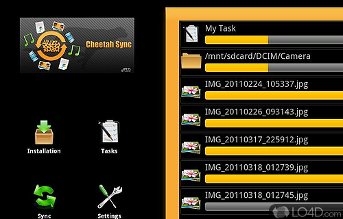 Screenshot of Cheetah Sync - Software utility that helps you pair a folder on Android device with a folder on computer