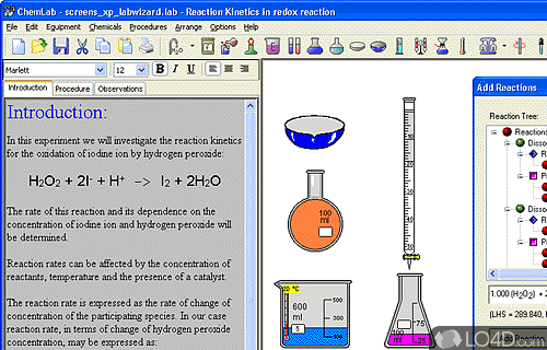 Screenshot of ChemLab - Sleek and intuitive graphical interface