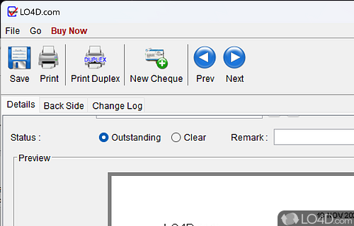 Electronic Cheque Writer screenshot