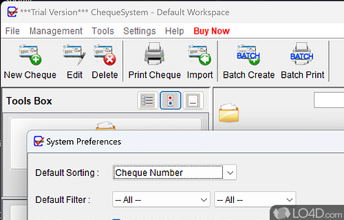 Electronic Cheque Writer screenshot