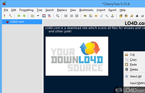 CherryTree for Windows Screenshot