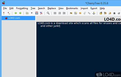 Practical and easy to use - Screenshot of CherryTree for Windows