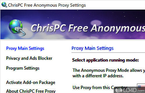 ChrisPC Free Anonymous Proxy Screenshot