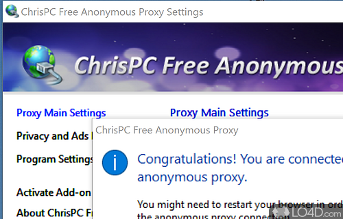 Hulu, Netflix, BBC iPlayer, and ITV Player, among others - Screenshot of ChrisPC Free Anonymous Proxy