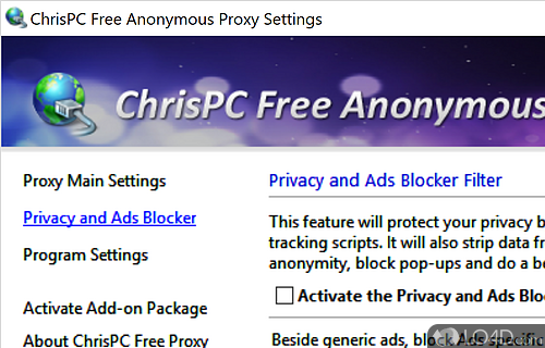 Anonymous Proxy Mode - Screenshot of ChrisPC Free Anonymous Proxy