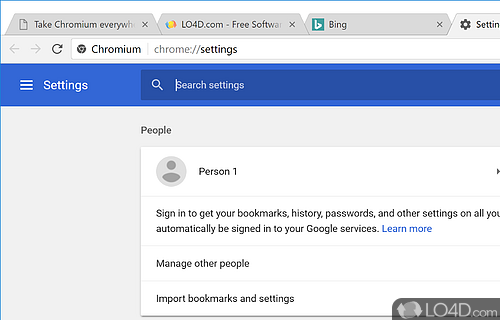 Browser similar with Chrome - Screenshot of Chromium x64