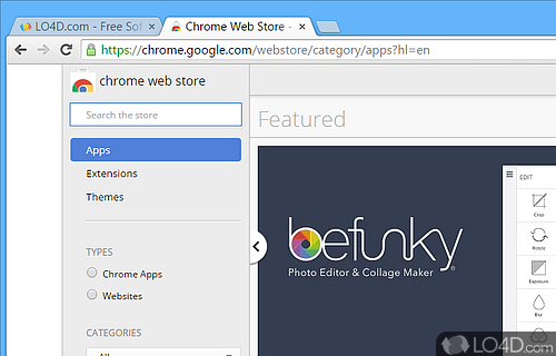 Efficient browser - Screenshot of Chromium Portable