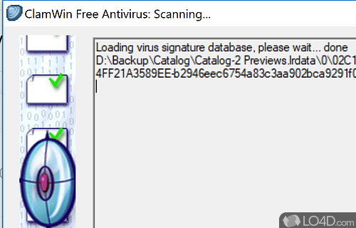 Free anti-virus and get free virus scanning and free virus definition updates - Screenshot of ClamWin Antivirus
