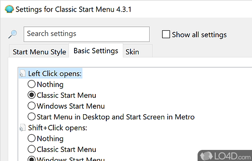 Back to Basics - Screenshot of Classic Shell