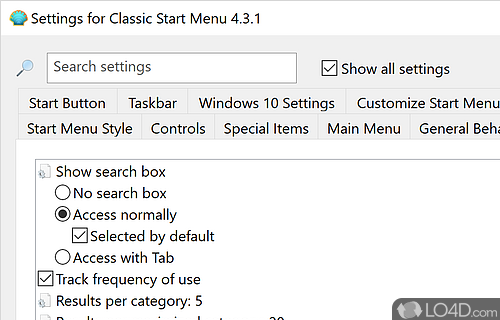 Classic Start Menu - Screenshot of Classic Shell