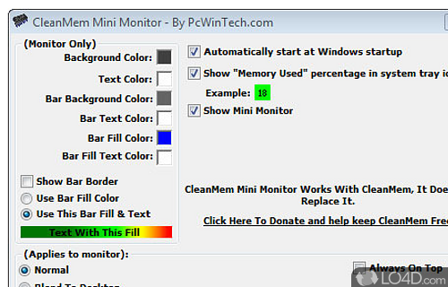 Screenshot of CleanMem - Tool keeps memory use in check on the system without any of the memory being pushed to the page file