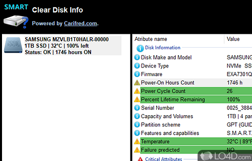 Clear Disk Info Screenshot