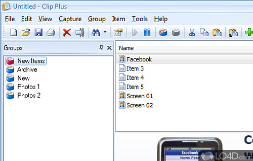 Screenshot of Clip Plus - Clipboard manager that lets you group clipboard entries into different categories