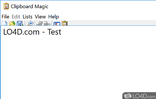 User interface - Screenshot of Clipboard Magic