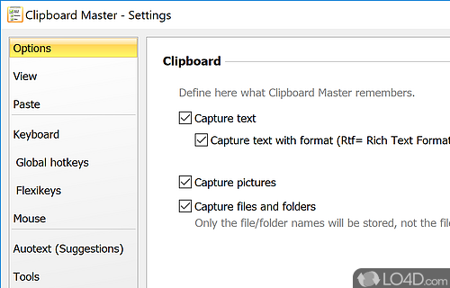 Save copied content on your computer - Screenshot of Clipboard Master