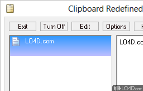Screenshot of Clipboard Redefined - Brings extended functionality to clipboard, by allowing you to save more than one text instance at a time