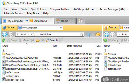 Screenshot of CloudBerry Explorer for Amazon S3 - File browser for Amazon S3 account that helps you to drag