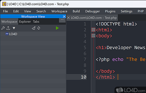 C/C++ source code editor that features debugging options, syntax highlighting, code completion - Screenshot of CodeLite