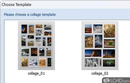 Multiple available templates - Screenshot of CollageIt