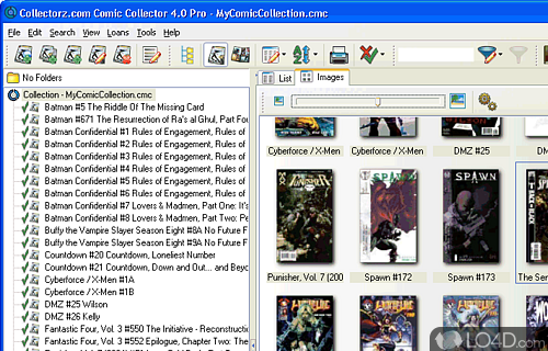 Screenshot of Comic Collector - User interface