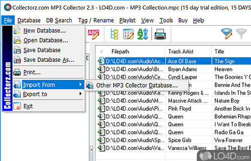 Collectorz.com MP3 Collector Screenshot