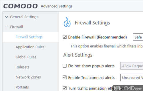 No.1 Free Firewall that finds threats and protect your PC - Screenshot of Comodo Firewall