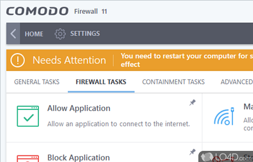 Some improvements are welcomed - Screenshot of Comodo Firewall